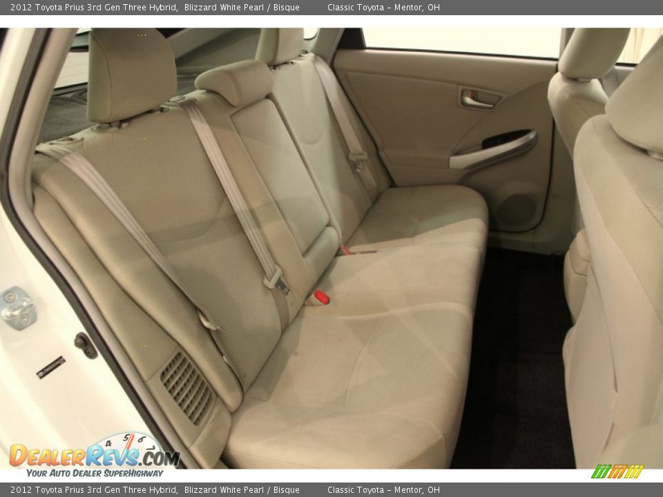 2012 Toyota Prius 3rd Gen Three Hybrid Blizzard White Pearl / Bisque Photo #13