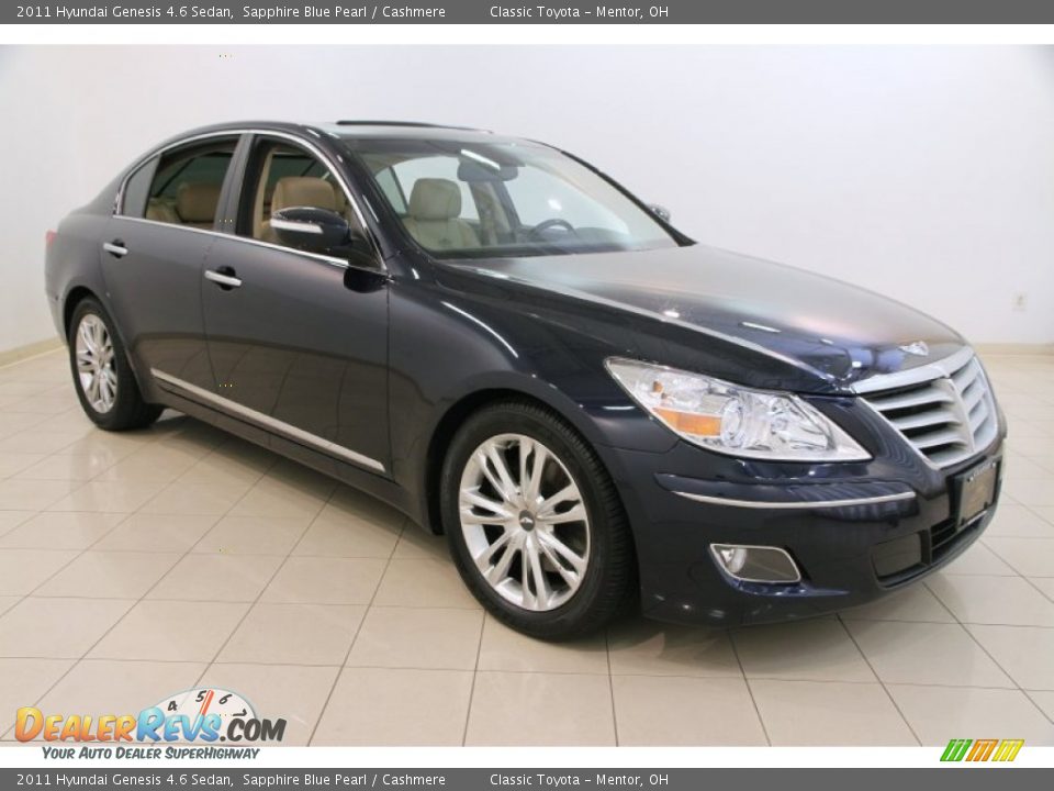 2011 Hyundai Genesis 4.6 Sedan Sapphire Blue Pearl / Cashmere Photo #1