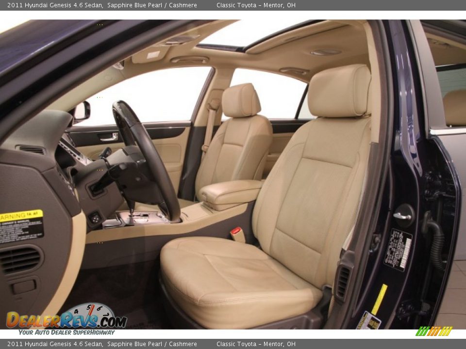 2011 Hyundai Genesis 4.6 Sedan Sapphire Blue Pearl / Cashmere Photo #5
