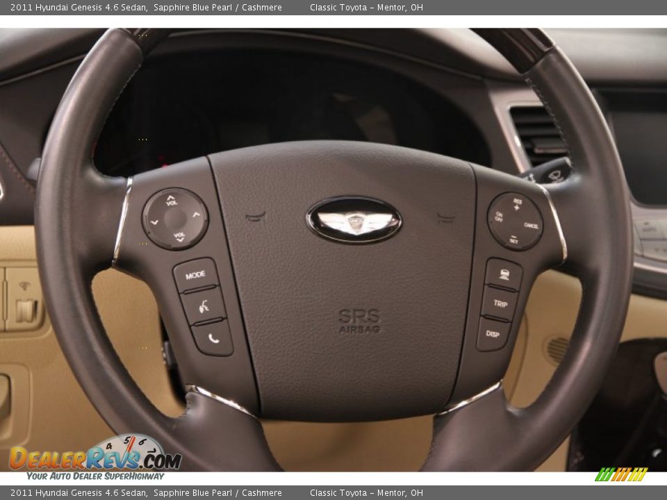 2011 Hyundai Genesis 4.6 Sedan Sapphire Blue Pearl / Cashmere Photo #6