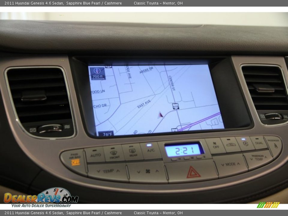 2011 Hyundai Genesis 4.6 Sedan Sapphire Blue Pearl / Cashmere Photo #8