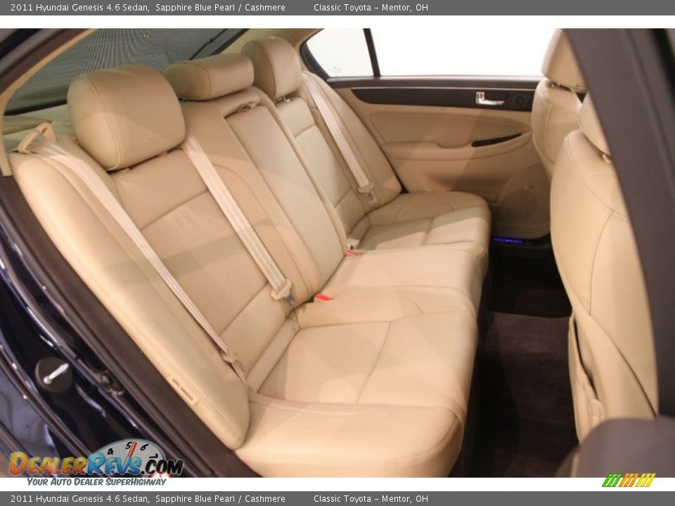 2011 Hyundai Genesis 4.6 Sedan Sapphire Blue Pearl / Cashmere Photo #12