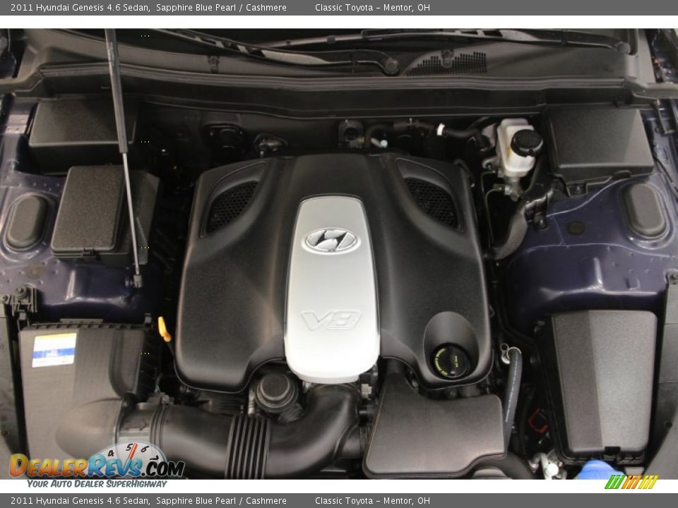 2011 Hyundai Genesis 4.6 Sedan Sapphire Blue Pearl / Cashmere Photo #15