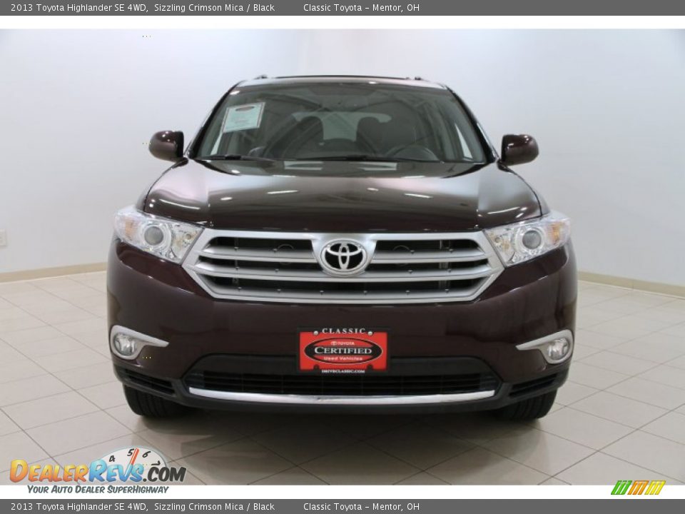 2013 Toyota Highlander SE 4WD Sizzling Crimson Mica / Black Photo #2