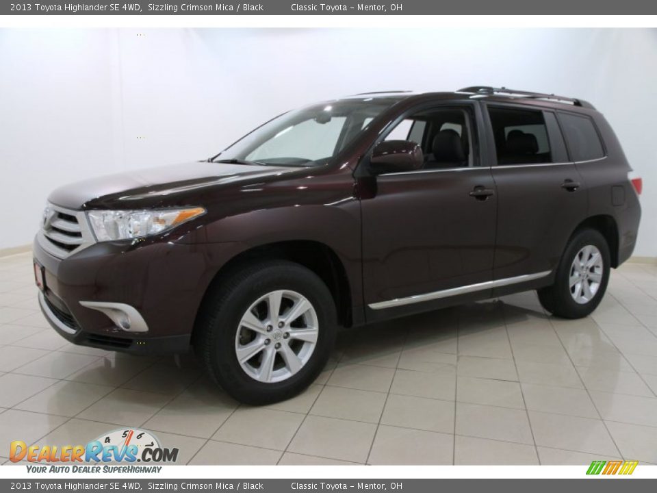 2013 Toyota Highlander SE 4WD Sizzling Crimson Mica / Black Photo #3