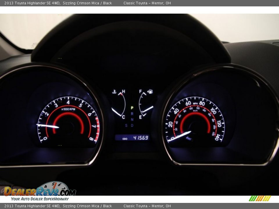 2013 Toyota Highlander SE 4WD Sizzling Crimson Mica / Black Photo #7