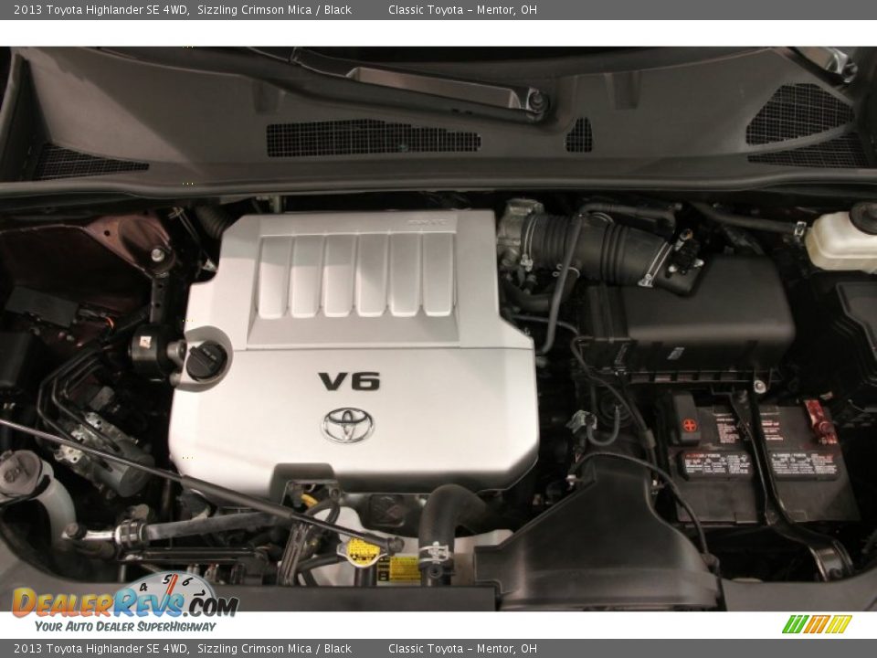 2013 Toyota Highlander SE 4WD Sizzling Crimson Mica / Black Photo #16