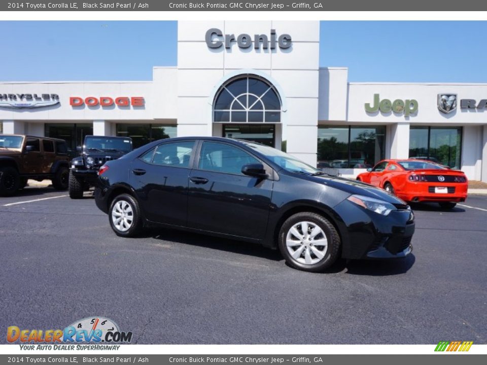 2014 Toyota Corolla LE Black Sand Pearl / Ash Photo #1