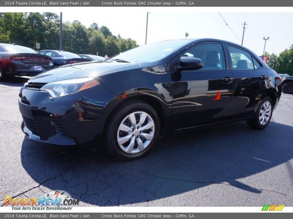 2014 Toyota Corolla LE Black Sand Pearl / Ash Photo #3