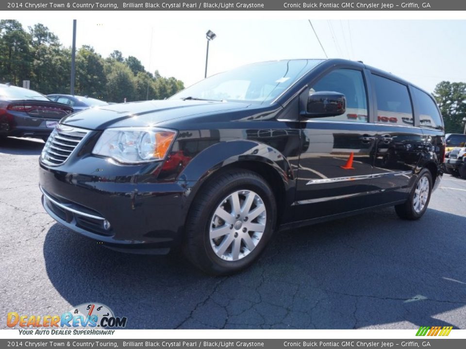 2014 Chrysler Town & Country Touring Brilliant Black Crystal Pearl / Black/Light Graystone Photo #3