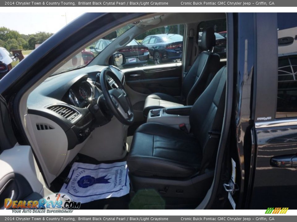 2014 Chrysler Town & Country Touring Brilliant Black Crystal Pearl / Black/Light Graystone Photo #9