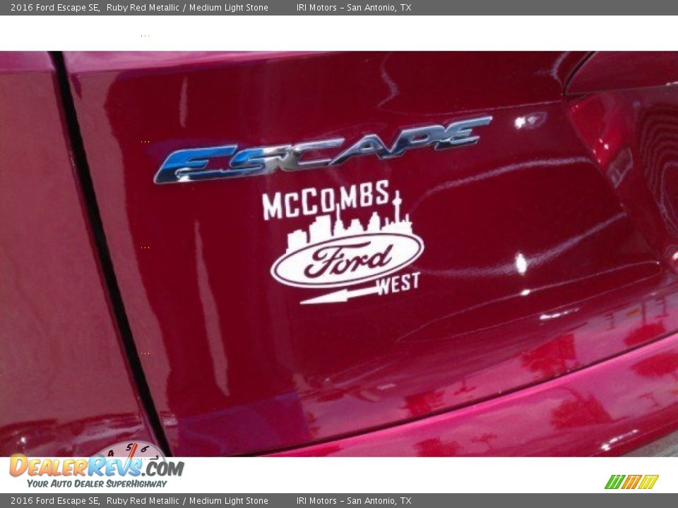 2016 Ford Escape SE Ruby Red Metallic / Medium Light Stone Photo #8