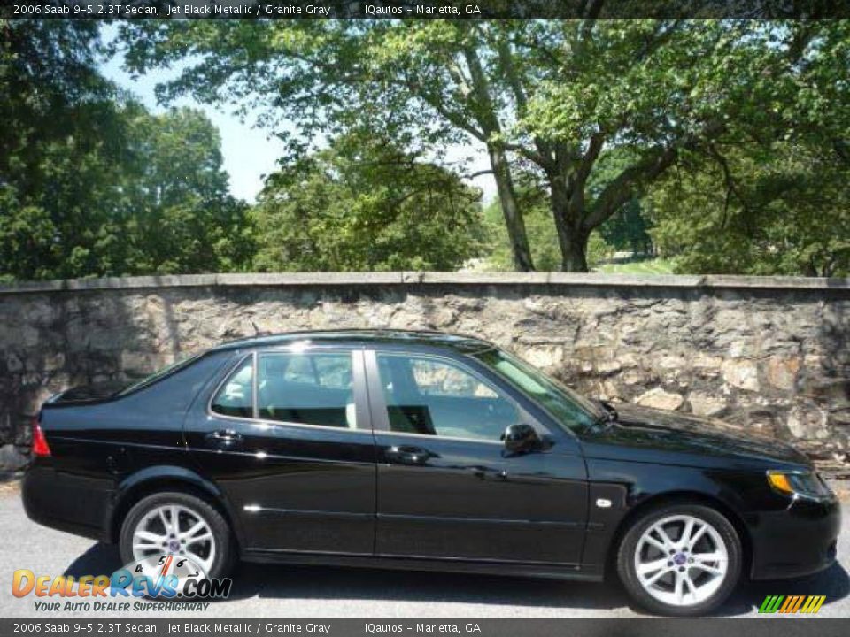 2006 Saab 9-5 2.3T Sedan Jet Black Metallic / Granite Gray Photo #2