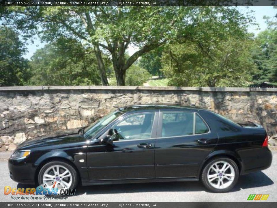 2006 Saab 9-5 2.3T Sedan Jet Black Metallic / Granite Gray Photo #5