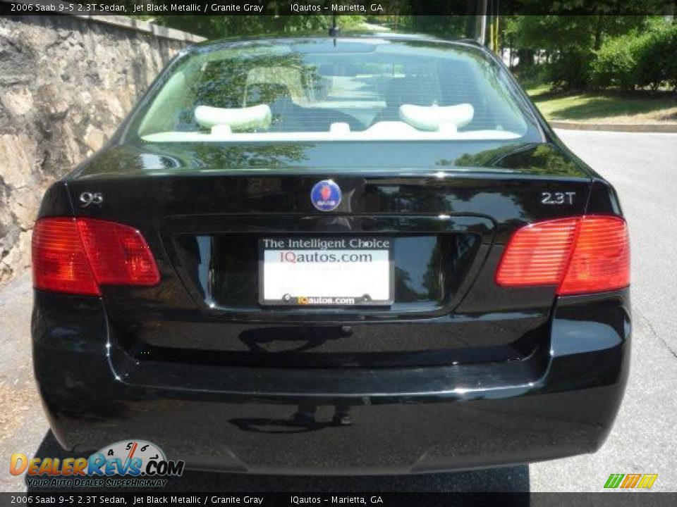 2006 Saab 9-5 2.3T Sedan Jet Black Metallic / Granite Gray Photo #6