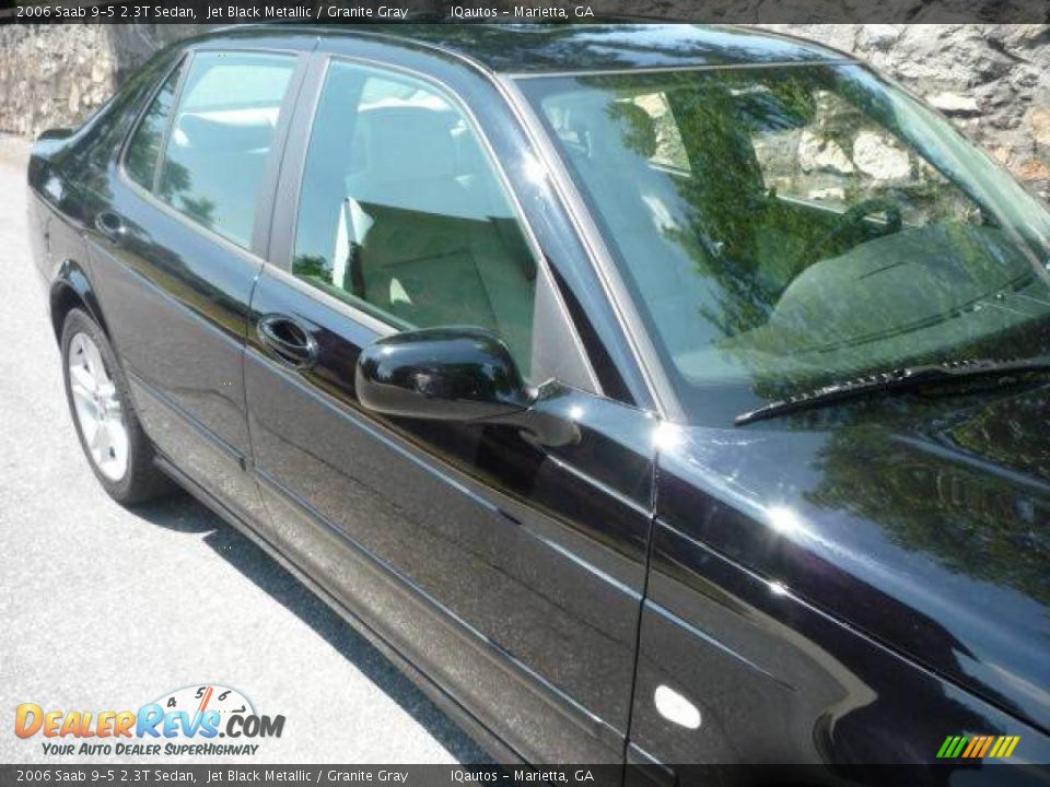 2006 Saab 9-5 2.3T Sedan Jet Black Metallic / Granite Gray Photo #10
