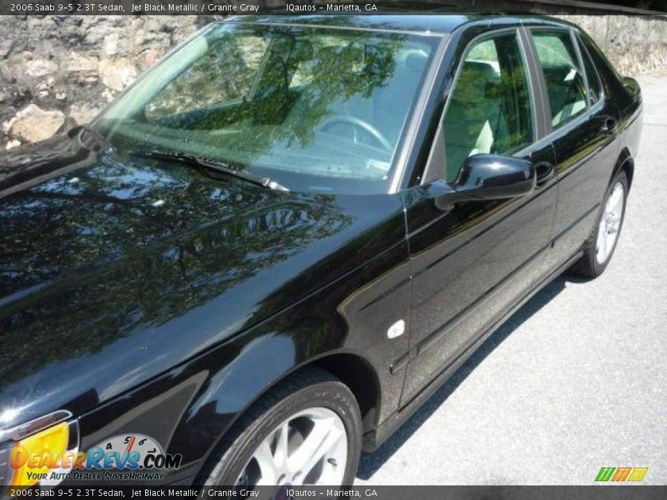 2006 Saab 9-5 2.3T Sedan Jet Black Metallic / Granite Gray Photo #11