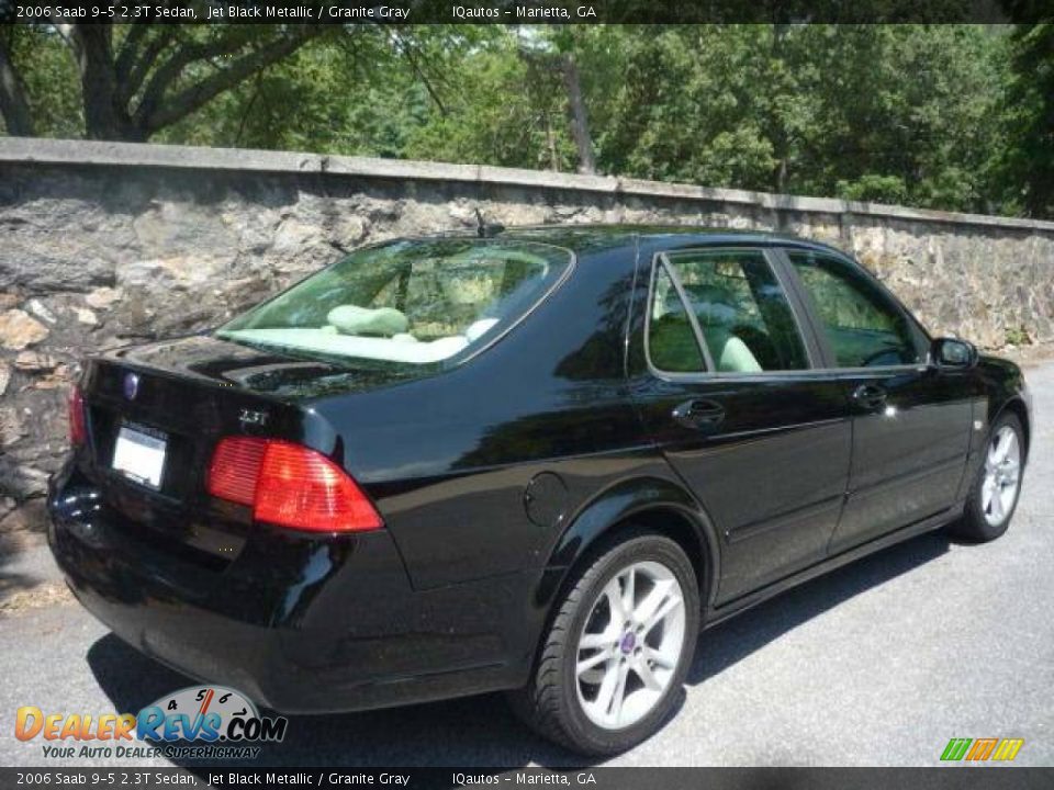2006 Saab 9-5 2.3T Sedan Jet Black Metallic / Granite Gray Photo #12