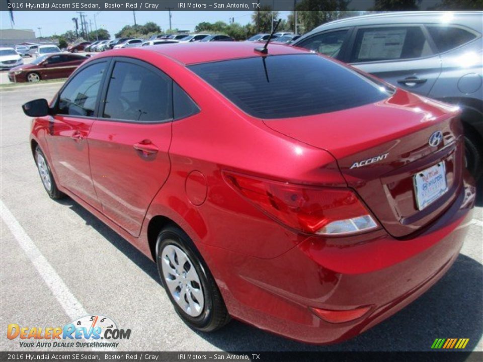 2016 Hyundai Accent SE Sedan Boston Red / Gray Photo #4