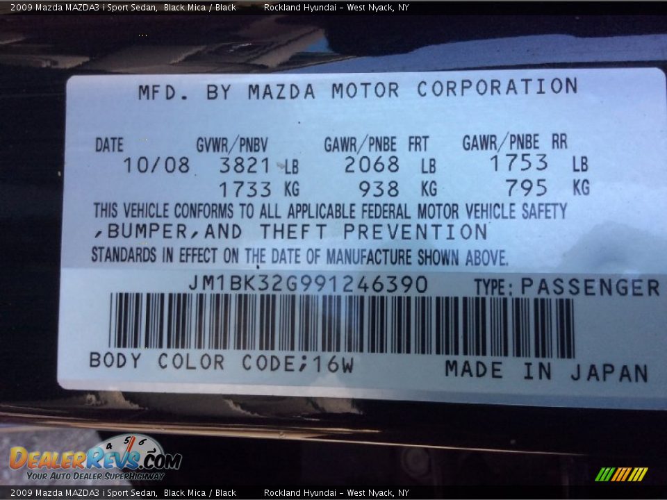 2009 Mazda MAZDA3 i Sport Sedan Black Mica / Black Photo #32