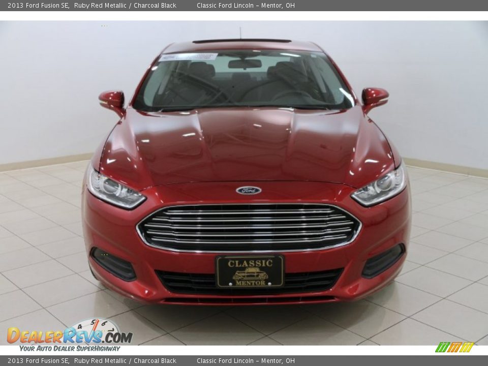 2013 Ford Fusion SE Ruby Red Metallic / Charcoal Black Photo #2