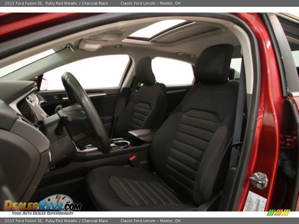 2013 Ford Fusion SE Ruby Red Metallic / Charcoal Black Photo #5