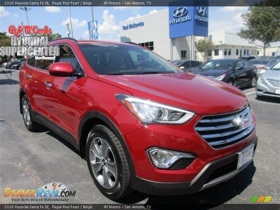 2016 Hyundai Santa Fe SE Regal Red Pearl / Beige Photo #1