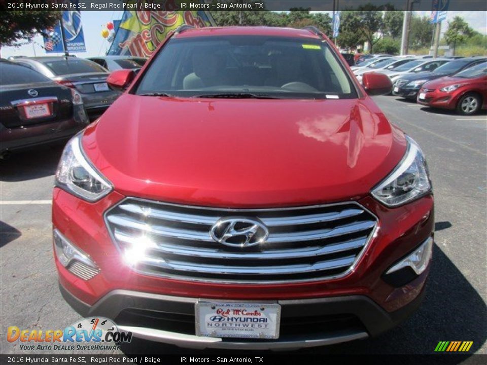 2016 Hyundai Santa Fe SE Regal Red Pearl / Beige Photo #2