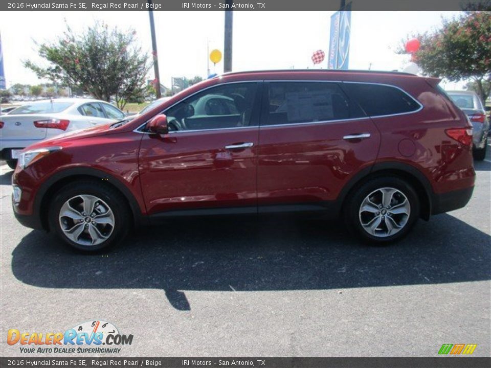 2016 Hyundai Santa Fe SE Regal Red Pearl / Beige Photo #3