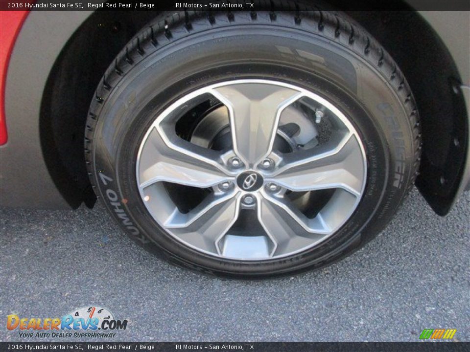 2016 Hyundai Santa Fe SE Regal Red Pearl / Beige Photo #4