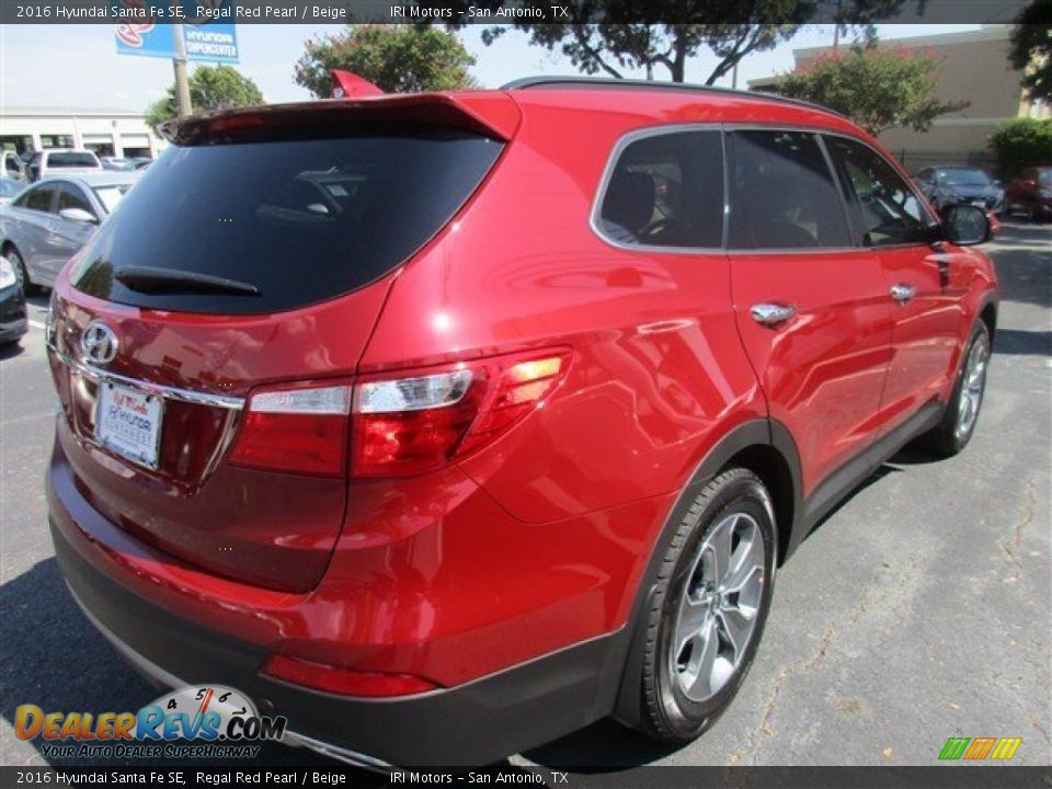 2016 Hyundai Santa Fe SE Regal Red Pearl / Beige Photo #7