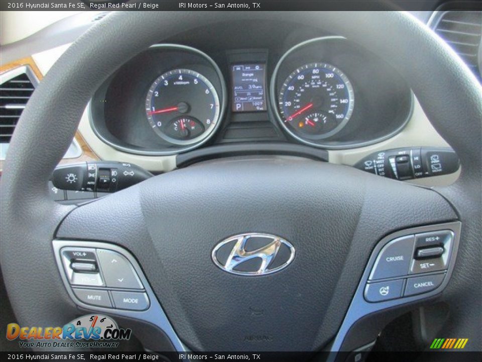2016 Hyundai Santa Fe SE Regal Red Pearl / Beige Photo #22