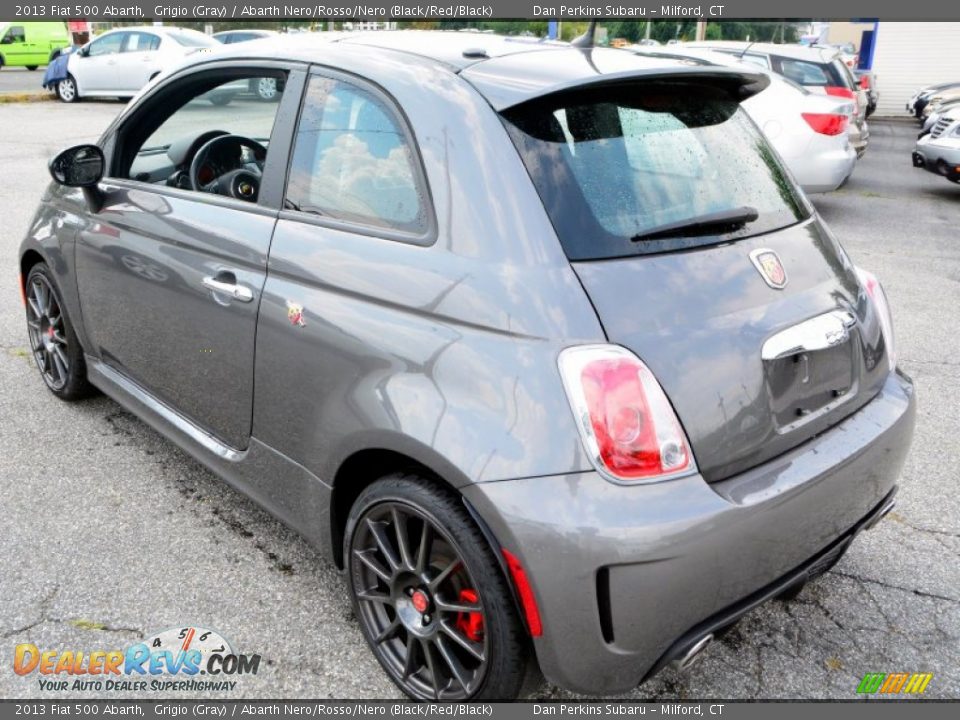 2013 Fiat 500 Abarth Grigio (Gray) / Abarth Nero/Rosso/Nero (Black/Red/Black) Photo #10
