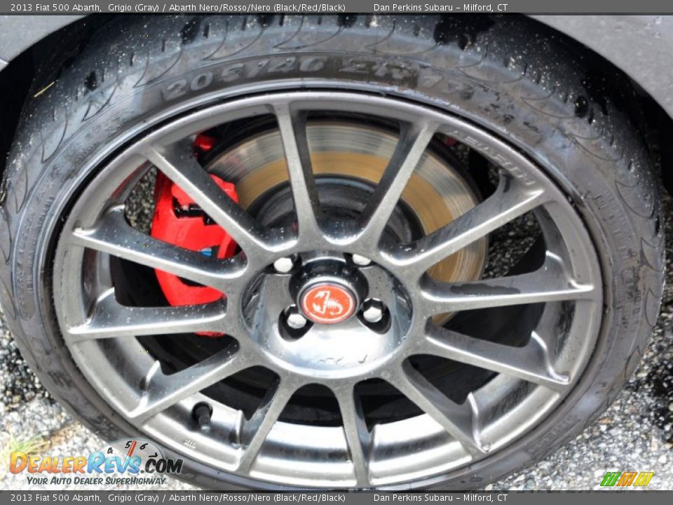 2013 Fiat 500 Abarth Grigio (Gray) / Abarth Nero/Rosso/Nero (Black/Red/Black) Photo #19