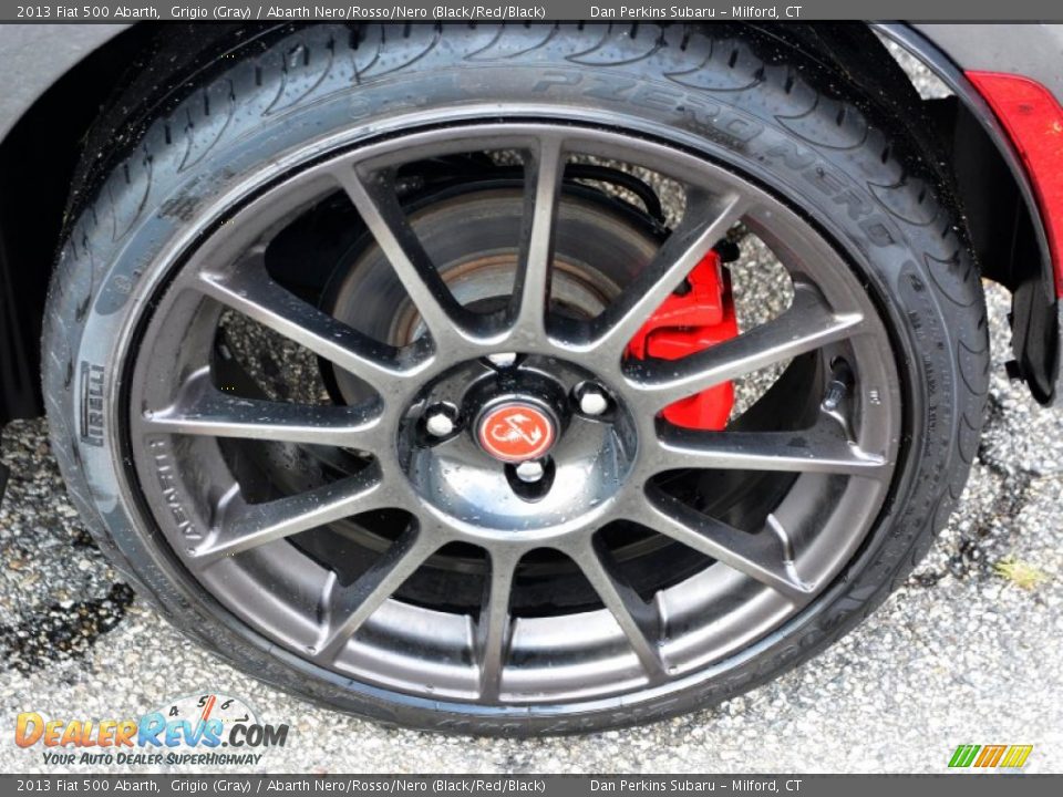 2013 Fiat 500 Abarth Grigio (Gray) / Abarth Nero/Rosso/Nero (Black/Red/Black) Photo #20
