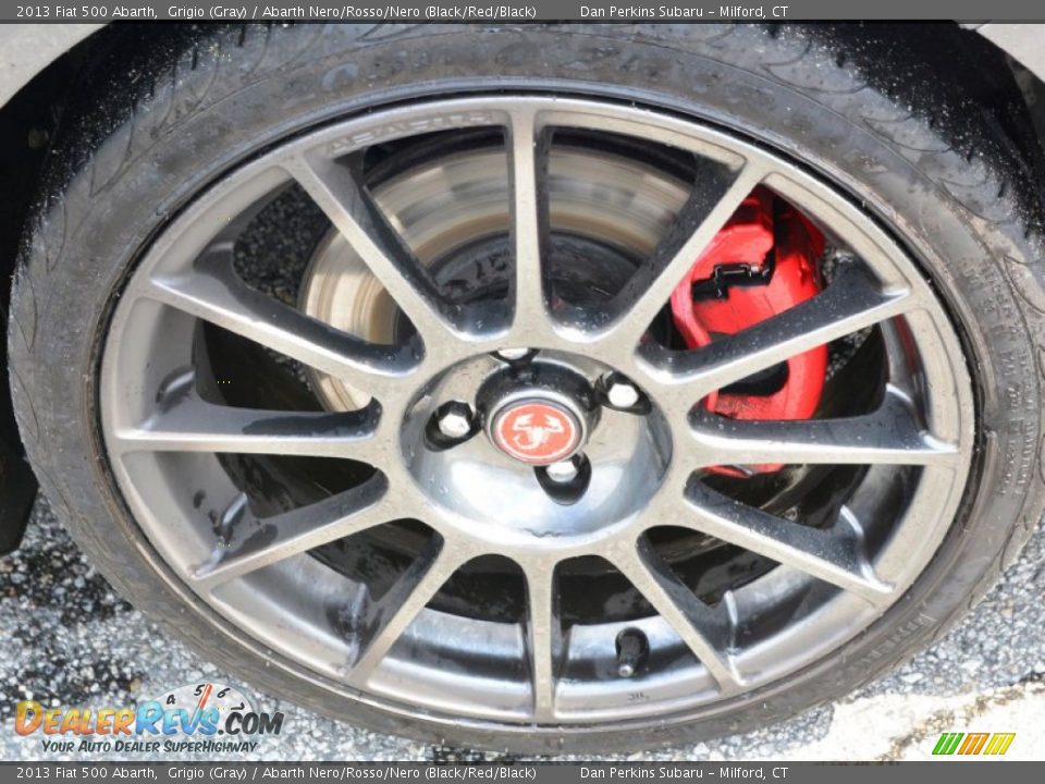 2013 Fiat 500 Abarth Grigio (Gray) / Abarth Nero/Rosso/Nero (Black/Red/Black) Photo #21