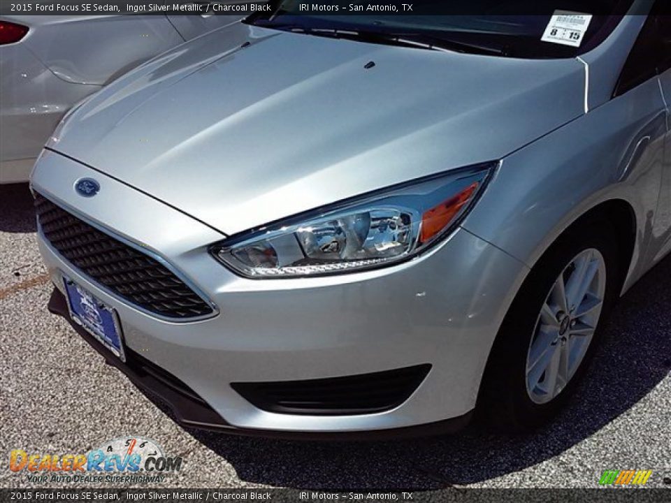 2015 Ford Focus SE Sedan Ingot Silver Metallic / Charcoal Black Photo #7