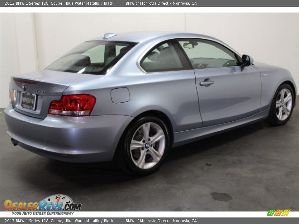 2013 BMW 1 Series 128i Coupe Blue Water Metallic / Black Photo #4