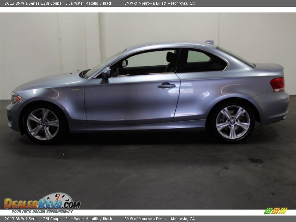 2013 BMW 1 Series 128i Coupe Blue Water Metallic / Black Photo #6
