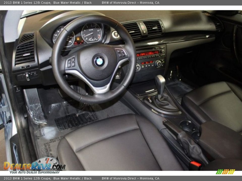 2013 BMW 1 Series 128i Coupe Blue Water Metallic / Black Photo #9