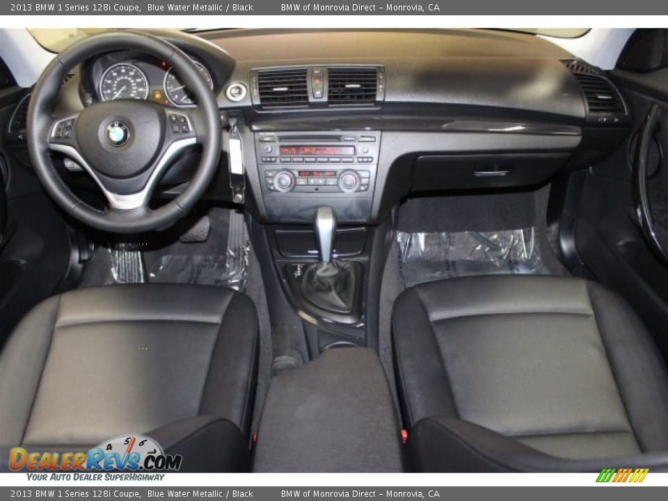 2013 BMW 1 Series 128i Coupe Blue Water Metallic / Black Photo #10