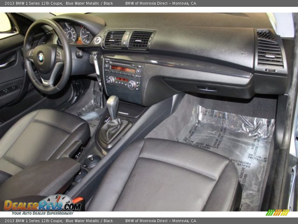 2013 BMW 1 Series 128i Coupe Blue Water Metallic / Black Photo #11