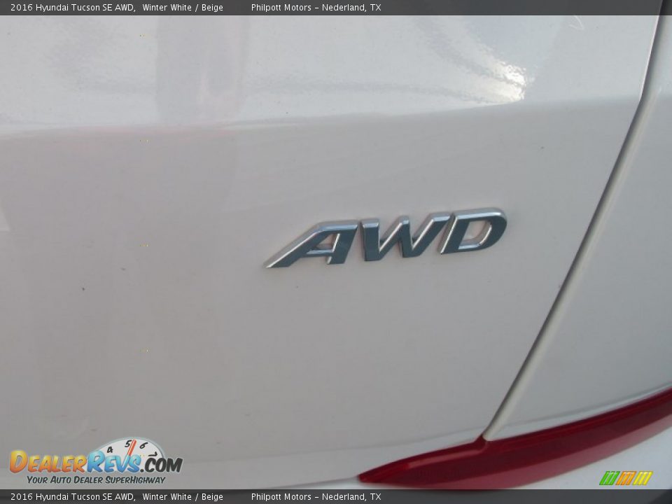 2016 Hyundai Tucson SE AWD Winter White / Beige Photo #14