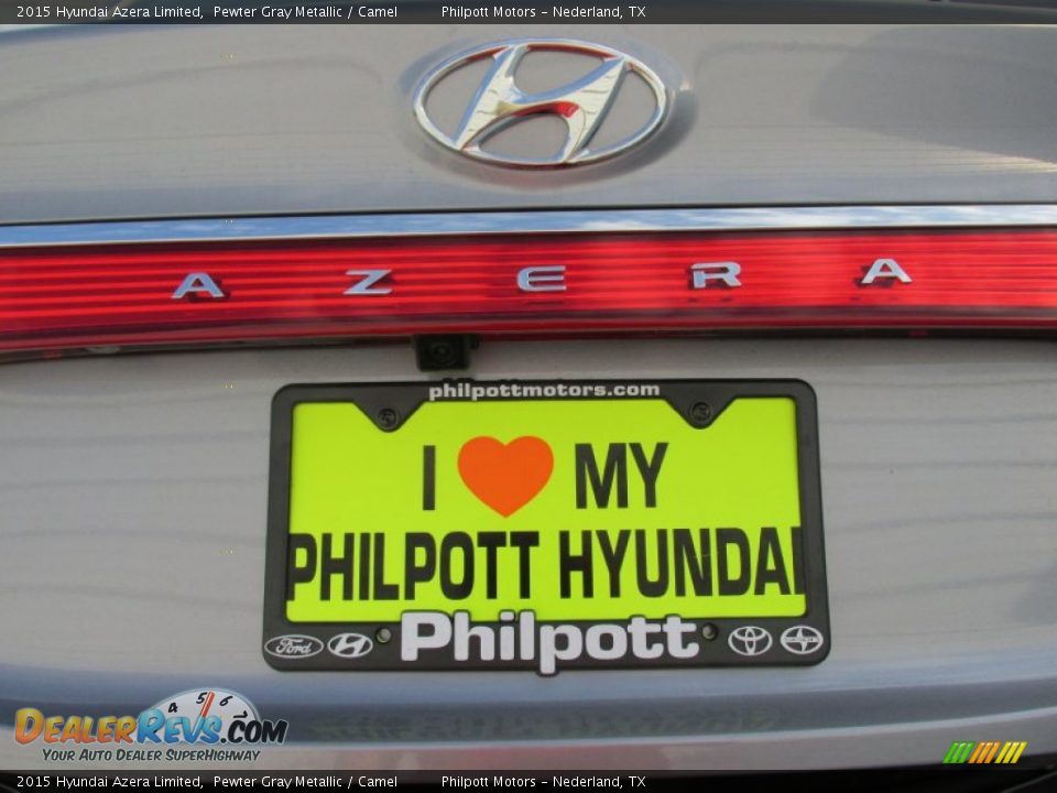 2015 Hyundai Azera Limited Pewter Gray Metallic / Camel Photo #13