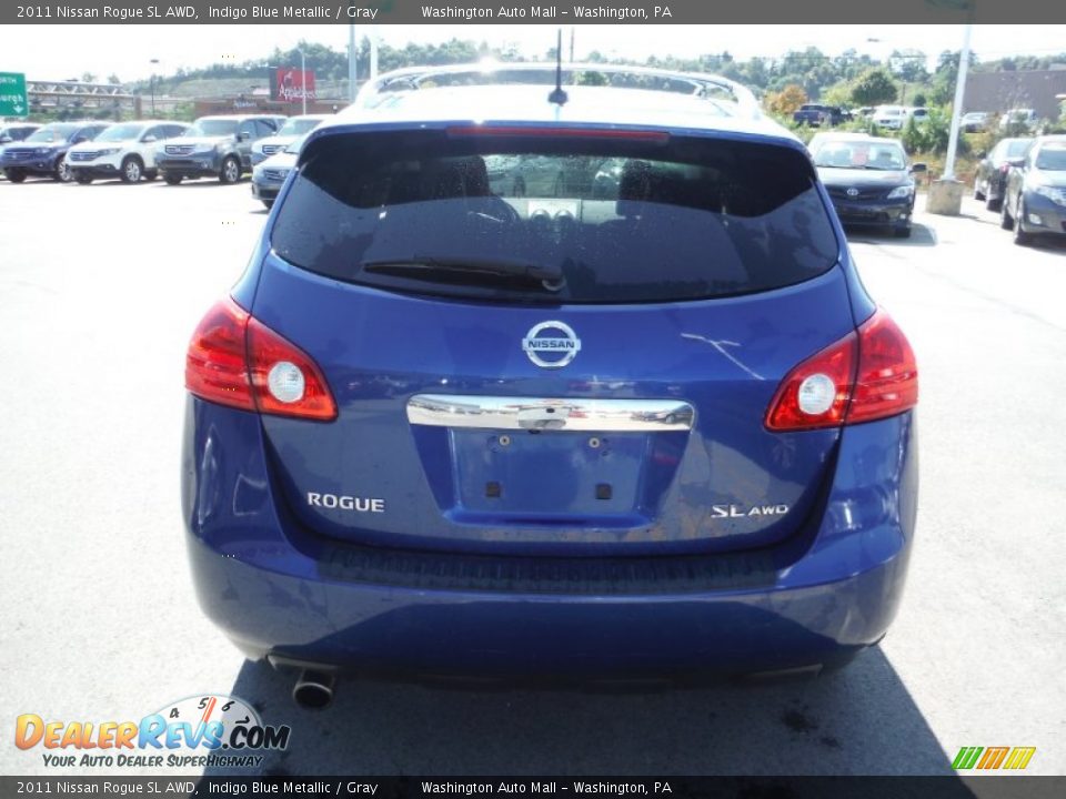 2011 Nissan Rogue SL AWD Indigo Blue Metallic / Gray Photo #9