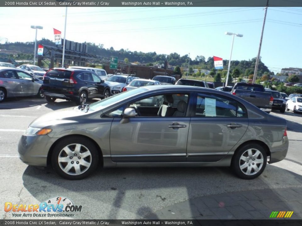 2008 Honda Civic LX Sedan Galaxy Gray Metallic / Gray Photo #5