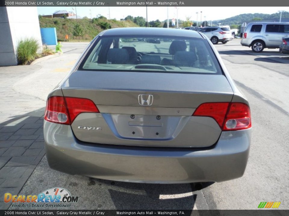 2008 Honda Civic LX Sedan Galaxy Gray Metallic / Gray Photo #7