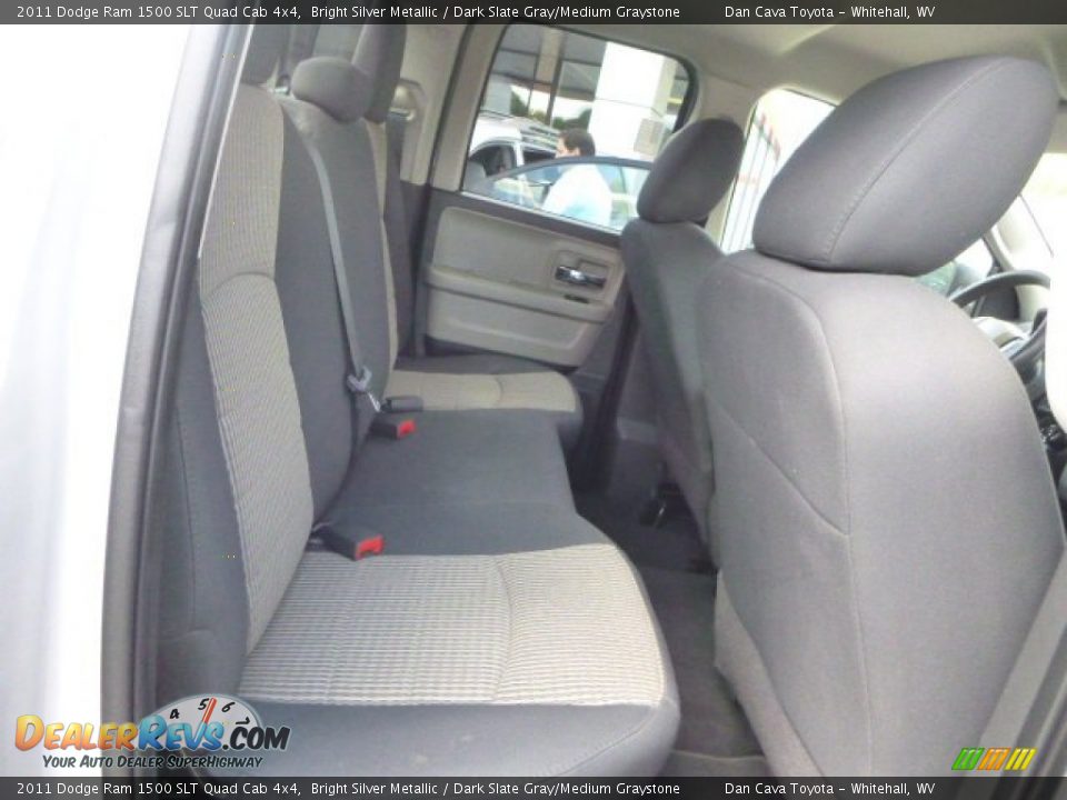 2011 Dodge Ram 1500 SLT Quad Cab 4x4 Bright Silver Metallic / Dark Slate Gray/Medium Graystone Photo #4