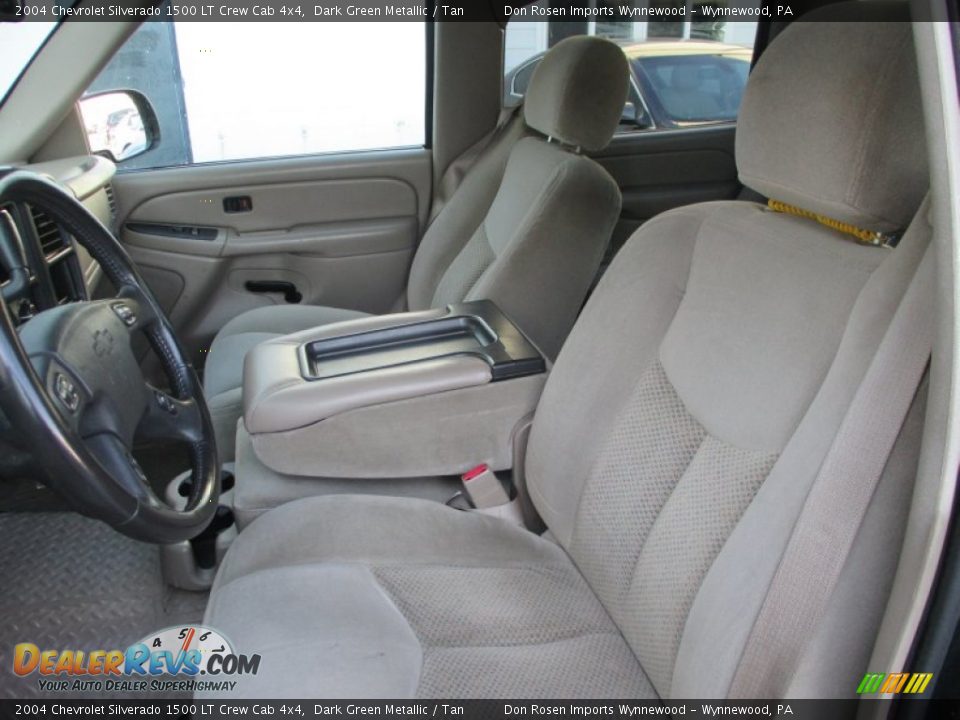Tan Interior - 2004 Chevrolet Silverado 1500 LT Crew Cab 4x4 Photo #4