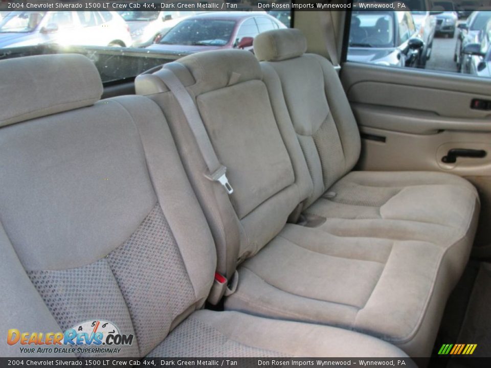 2004 Chevrolet Silverado 1500 LT Crew Cab 4x4 Dark Green Metallic / Tan Photo #10
